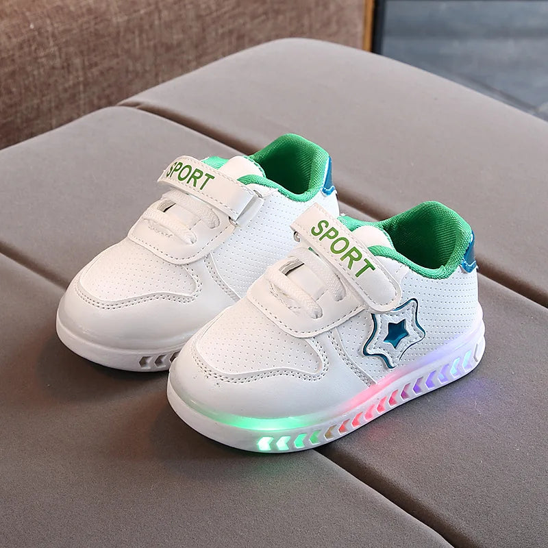 Children Led Lighted Board Shoes Baby Toddler Glowing Casual Shoes Kids