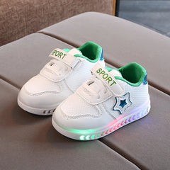 Children Led Lighted Board Shoes Baby Toddler Glowing Casual Shoes Kids Non-slip Breathable Sneakers Boys Girls Running Shoes