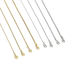 Gold Color Chains 0.9mm-2mm Stainless Steel Snake Chains Necklace