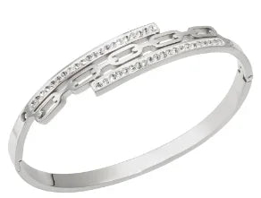 Bamboo Beads Punk Gold Plated Bangle for Women Men Trendy Stainless Steel Metal Bracelets Geometric Round Bead Jewelry Accessory