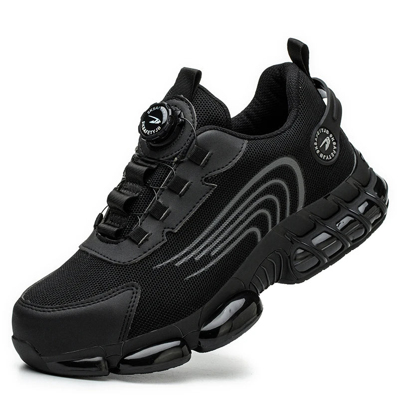 Rotating Button Unisex Safety Shoes Men For Work Sneakers Shoes Puncture-Proof Protective Women Shoes Steel Toe Work footwear