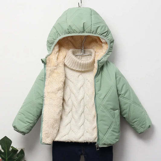 Baby Kids Coats Winter Thicken Jackets For Boys Warm Plush Outerwear