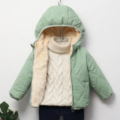 Baby Kids Coats Winter Thicken Jackets For Boys Warm Plush Outerwear