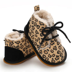 Leopard Theme Baby Shoes Boy Infant Toddler Casual Cotton Sole Anti-slip