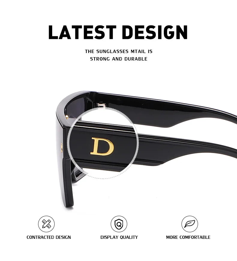 New Fashion Square Sunglasses For Women Men Oversized Frame Luxury Brand Disigner 2021 Sun Glasses UV400 Wholesale