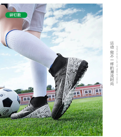 Soccer Shoes Men High/Low Ankle Light Outdoor Training Football Boots