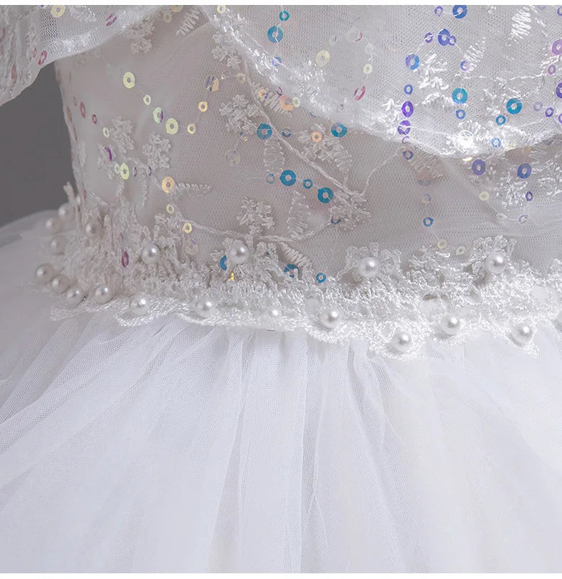 Infant Girls Gala Dresses Gown Elegant Wedding Birthday Party Dress