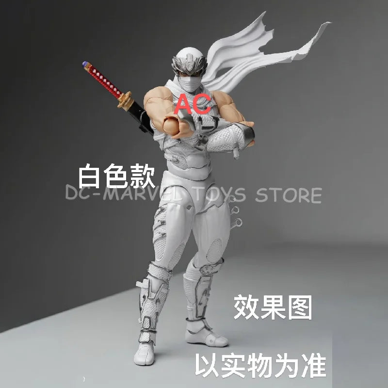 In Stock AC Factory The First Batch Ryu White Version Hayabusa Kaiyodo Revoltech Amazing Yamaguchi Ryu Hayabusa Figure Toy