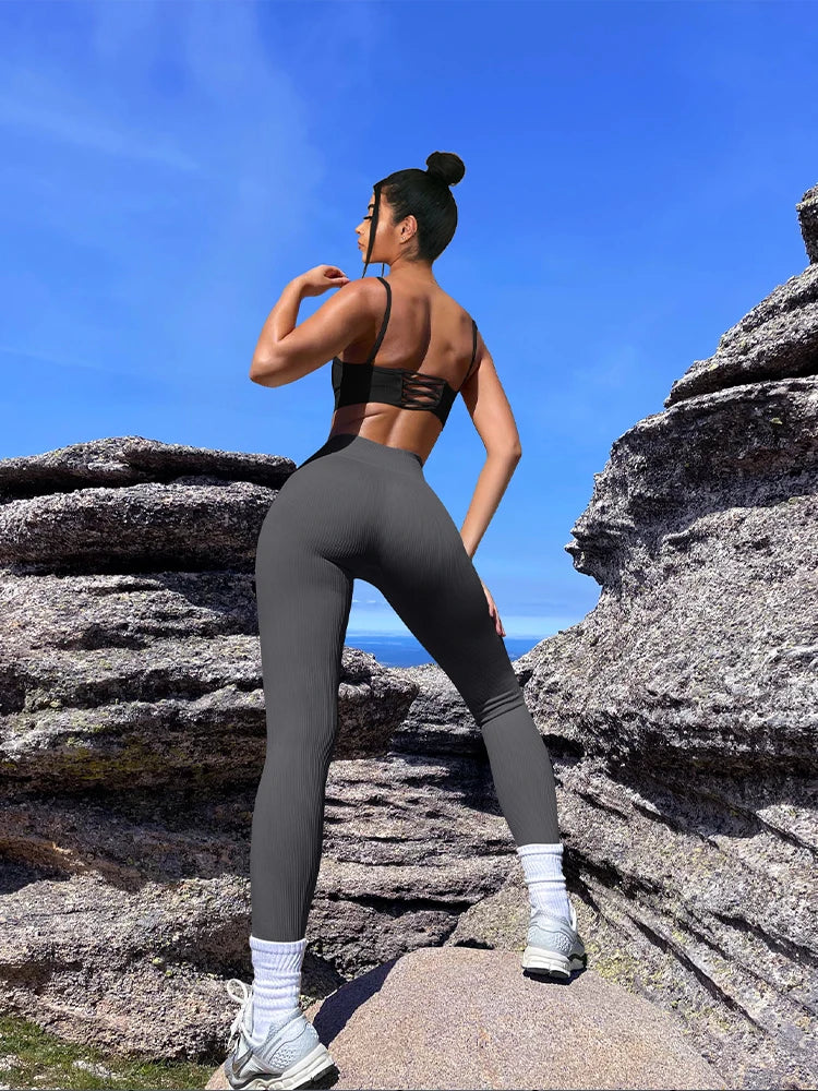 V Waist Fitness Pants Buttock Lifting Women Workout Leggings