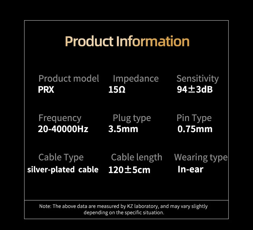 KZ PRX Wired Headphones, Planar Driver, Music Headphones, HiFi Bass Monitor Earbuds, Sports Headset