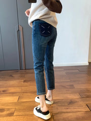 Large Size Straight Leg Jeans Female Summer Thin Small Fat Mm Thin