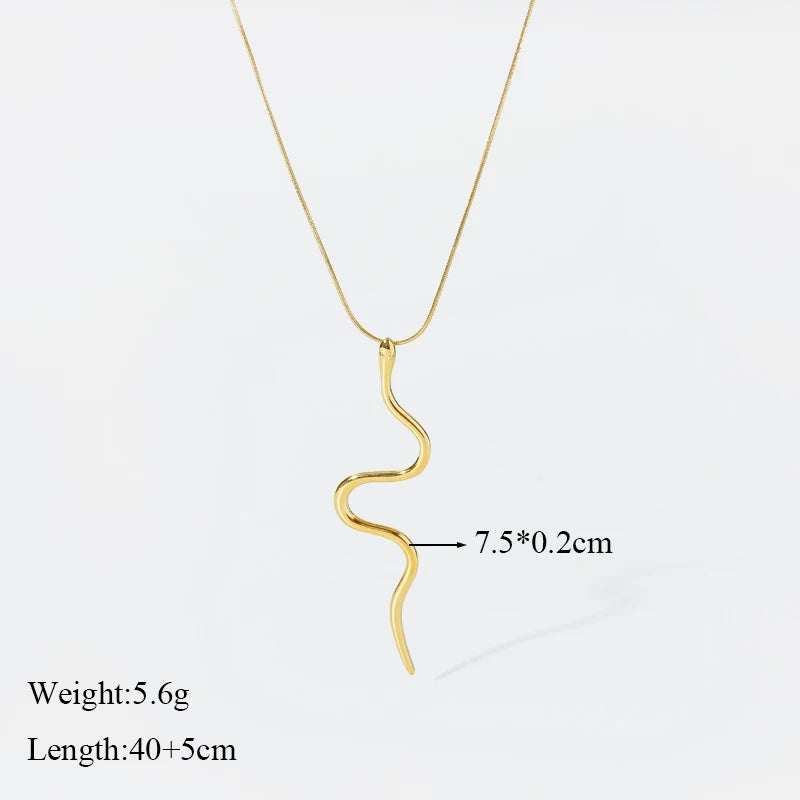 316L Stainless Steel Water Drop Pendant Necklace For Women Trendy