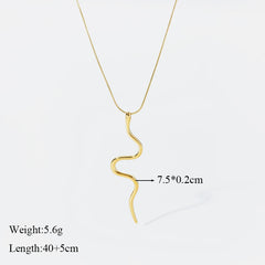 316L Stainless Steel Water Drop Pendant Necklace For Women Trendy