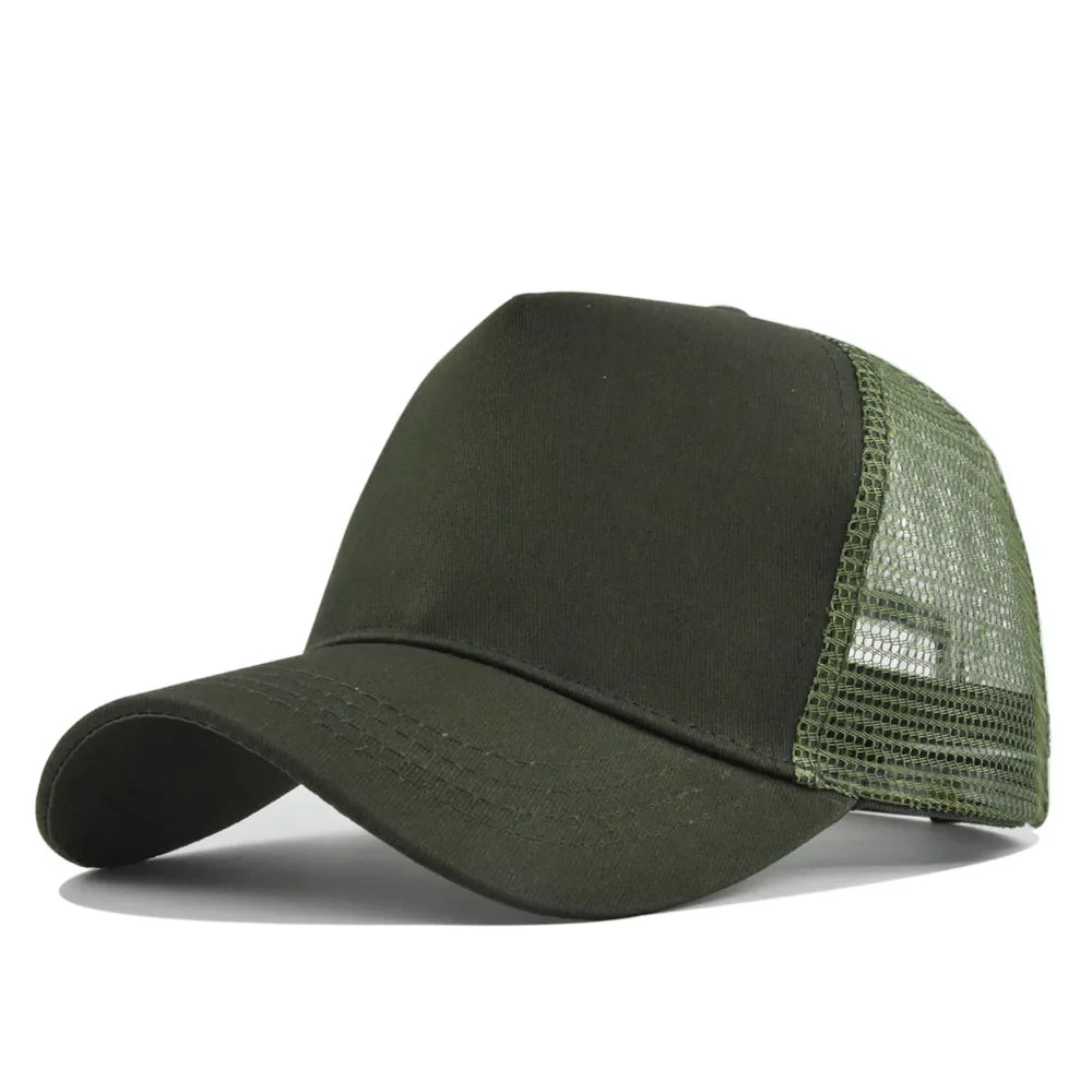Fashion SunHat Outdoors Trucker Hat Cotton Mesh BreathableBaseball Cap Women Men Summer Sunshade MeshCap Truck Hat Cap Wholesale