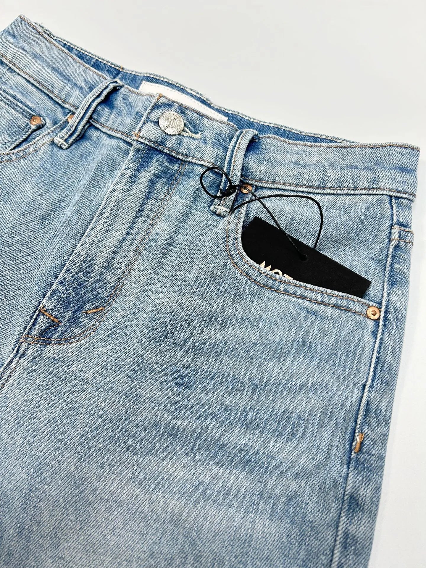 Women stretch slim jeans High waist casual lady straight denim pants