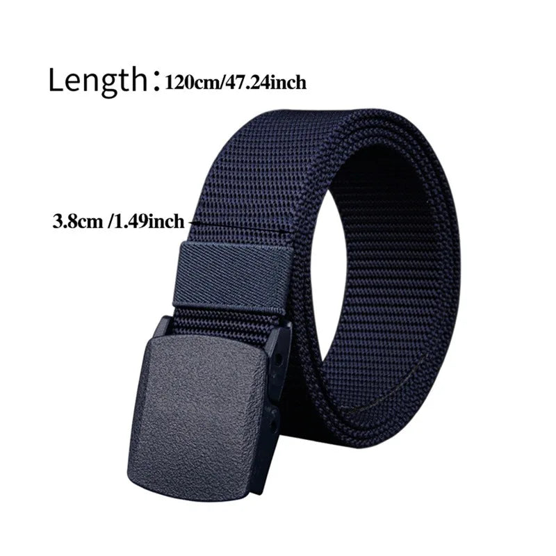1/2PCS Military Men Belt Army Belts Adjustable Belt Men Outdoor Travel Tactical Waist Belt with Plastic Buckle for Pants 120cm