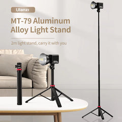 MT-79 Extendable Tripod Aluminum, 81" Portable Adjustable Light Stand