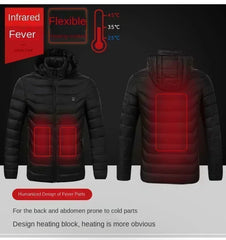 Heating Jacket Men's USB Intelligent Heating Waterproof Hooded Top