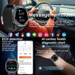 2025 New For huawei True Blood Pressure Airbag Smart Watch men air Pump Uric Acid Blood Lipids health watch Bluetooth call watch