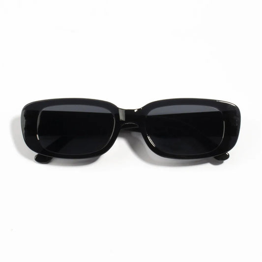 20PCS Vintage Black Square Sunglasses Woman Luxury Brand Small Rectangle Sun Glasses Female Gradient Clear Mirror Oculos De Sol