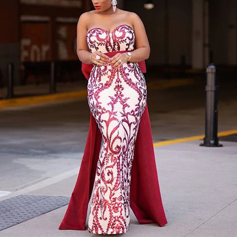 Evening wear Dresses: Mermaid Sleeveless Floor-Length Sequin Formal Evening