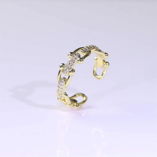 Simple and Elegant Ring Female Line Twisted Rope Ring Temperament Fashion Exquisite Jewelry