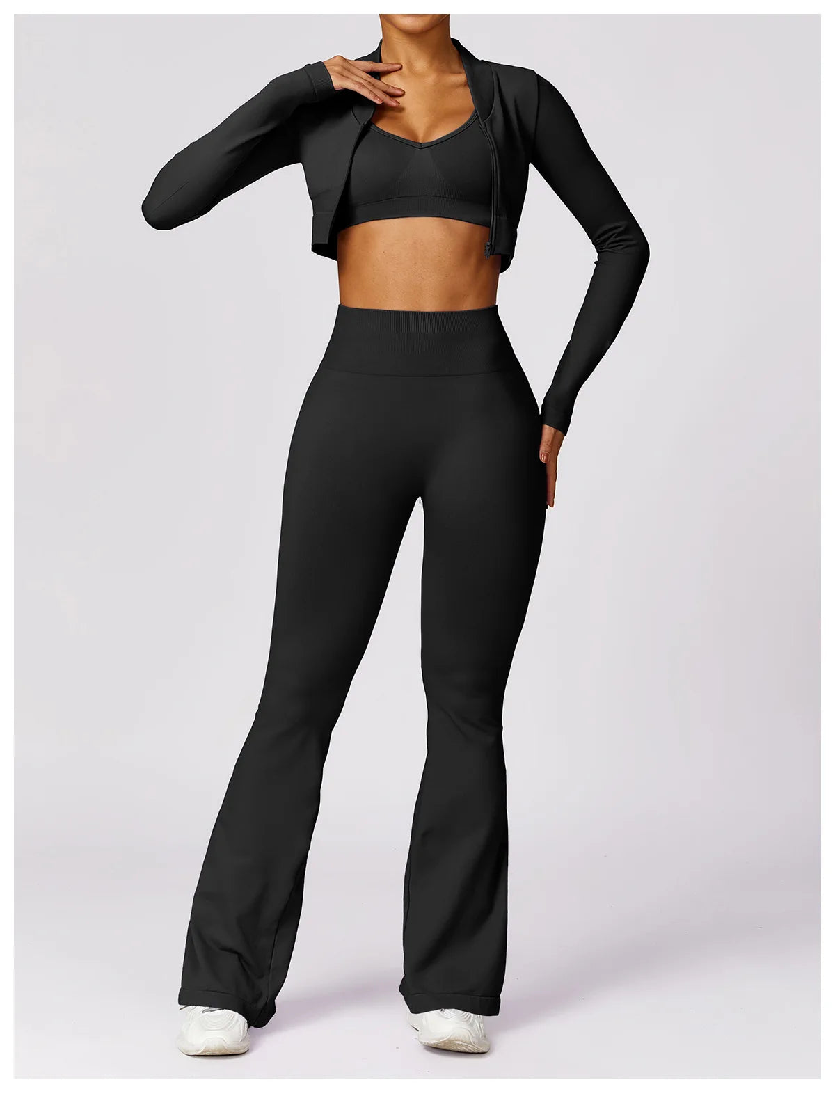 Seamless Flared Leggings Scrunch Sports Leggings Women Gym Yoga Flared Pants
