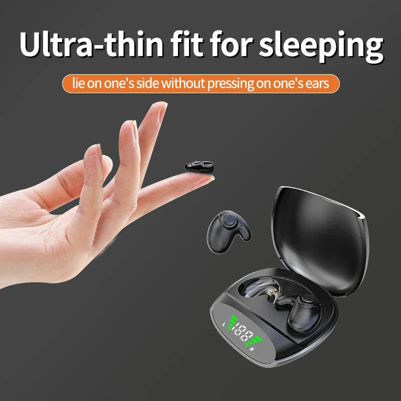 Wireless Sports Bluetooth Headphones Highend Tws Dual Ear Sleep In Ear Md538 Mini Painless Call Noise Cancelling Thin Headphones