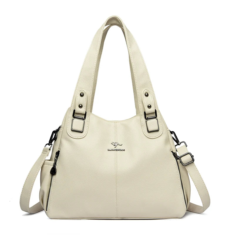 Genuine Soft Leather Handbags for Women Casual Shoulder Tote Bag Luxury Designer