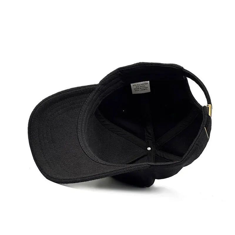 Big Size Baseball Cap Men XL  63cm 64cm 65cm Oversize Big Head Cap XXL  Large Plus Climing Wool Warm Winter Hat  Letter C