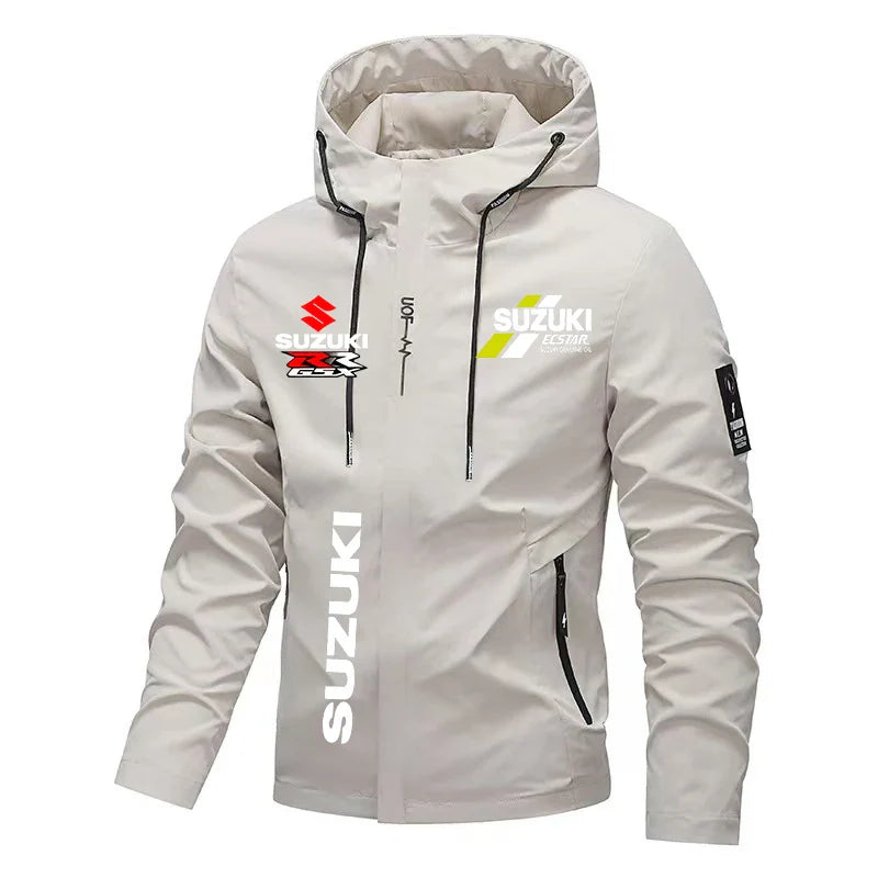 Men's Windproof Hooded Motorcycle Jacket 2026 Bestseller Suzuki High-Quality Autumn Winter Riding Sweatshirt