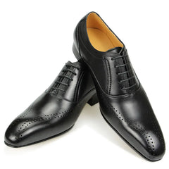 Luxury Men Leather Shoes Top Layer Cowhide Pointed Toe