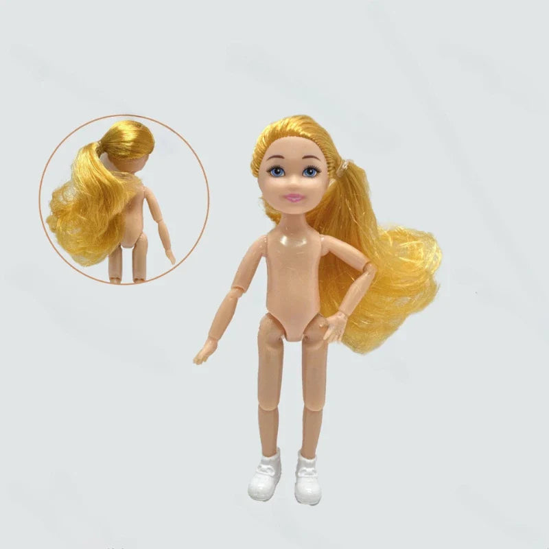 5-Inch Little Doll Normal Skin 15cm Height Girl Dress Up Toy for Children Gift