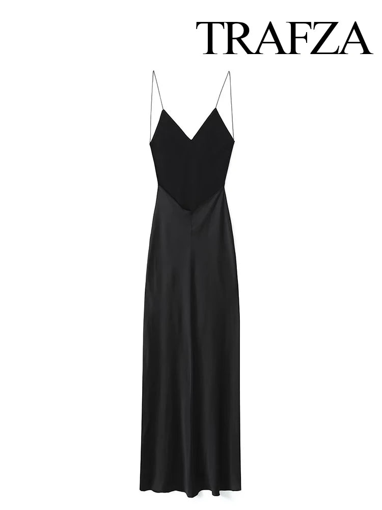 Evening Dresses: Fashion Woman Party Evening Slip Prom Dress Female Satin