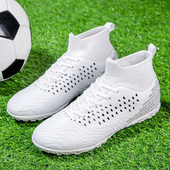 Men Football Field Boots Ultra Light Non Slip Turf Indoor Training Soccer Tennis Cleats