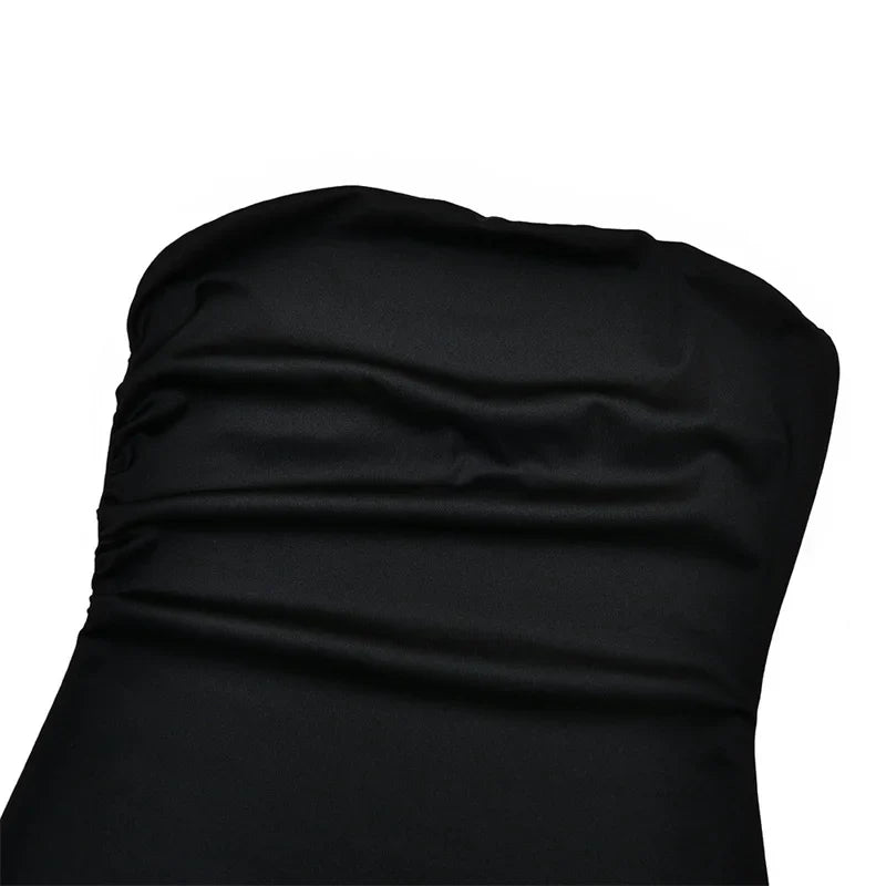 Mozision Lace Backless Sexy Mini Dress Women Gown Elegant See Through Turtleneck Sleeveless Bodycon Club Party Dresses Female