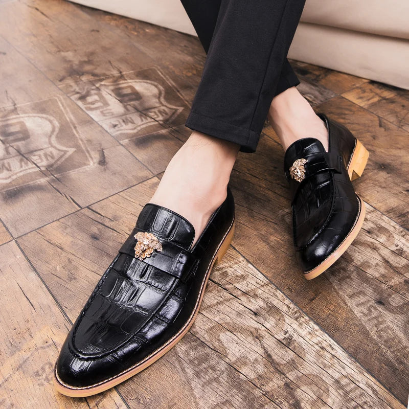 italian shoes casual brands slip on formal luxury shoes dress men loafers moccasins genuine leather driving shoes big size
