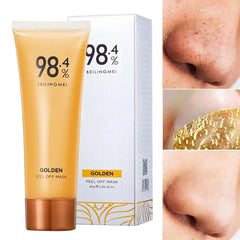 24k Gold Foil Peel-Off Masque Firming facial mask for Women 98.4% Beilingmei Gold Foil Peel-Off Mask for Rough Large Pores