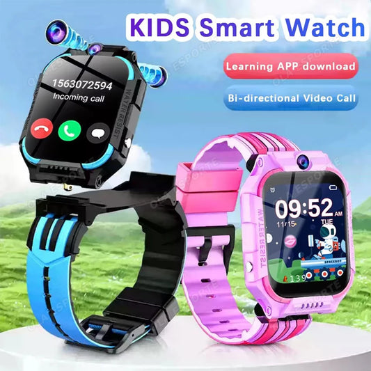 5G Kids Smart Watch SOS GPS Location Sim Card Call Child SmartWatch Camera Video Call Waterproof Watch Boys Girls Children Gift