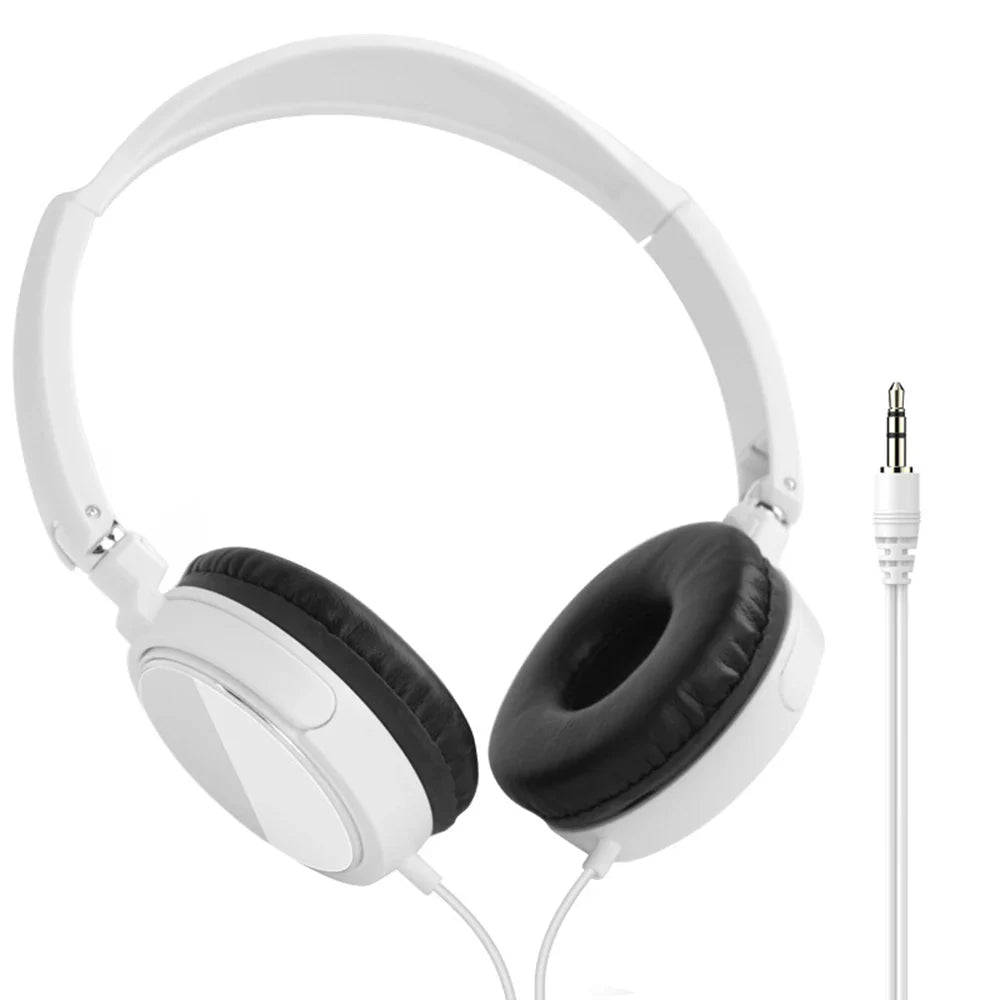 3.5mm/Type-C Wired Headphones Foldable Adjustable Headset Bass Stereo Earphones For Pc Mp3 Mobile Headphones With Noise Cancel