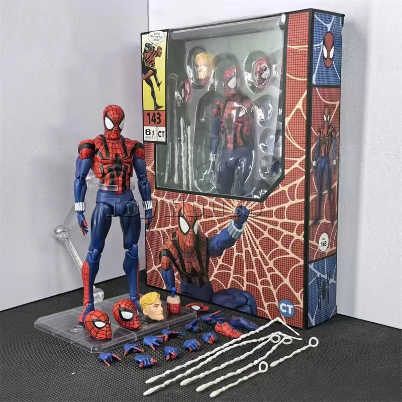 New Ct Toys Spiderman Mafex 001 Peter Parker Andrew Garfield The Amazing Spider-Man Shf Anime Action Figure Figurine Model Toys