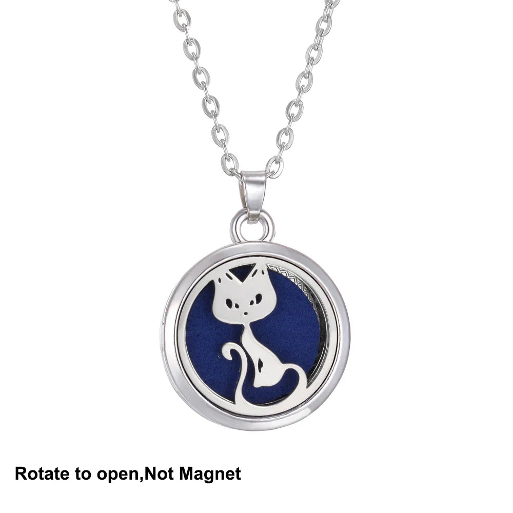 New Tree Of Life Aromatherapy Necklace Stainless Steel Essential Oil Diffuser Amulet Perfume Locket Pendant Women Jewelry Gift