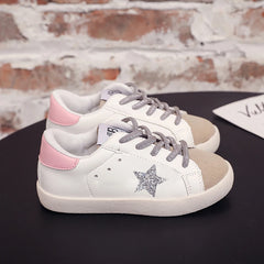 Kids Shoes Girls Boys Shoes Glitter Star Boys Girls Sneakers PU Leather