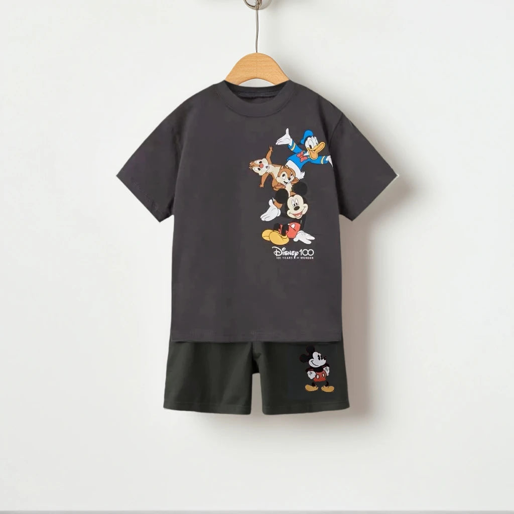Disney Cool Boy Clothes Designer Za Tops Summer Boy Children Outfits Short Sleeved T-shirt Sport Clothing Children Suit For Boy
