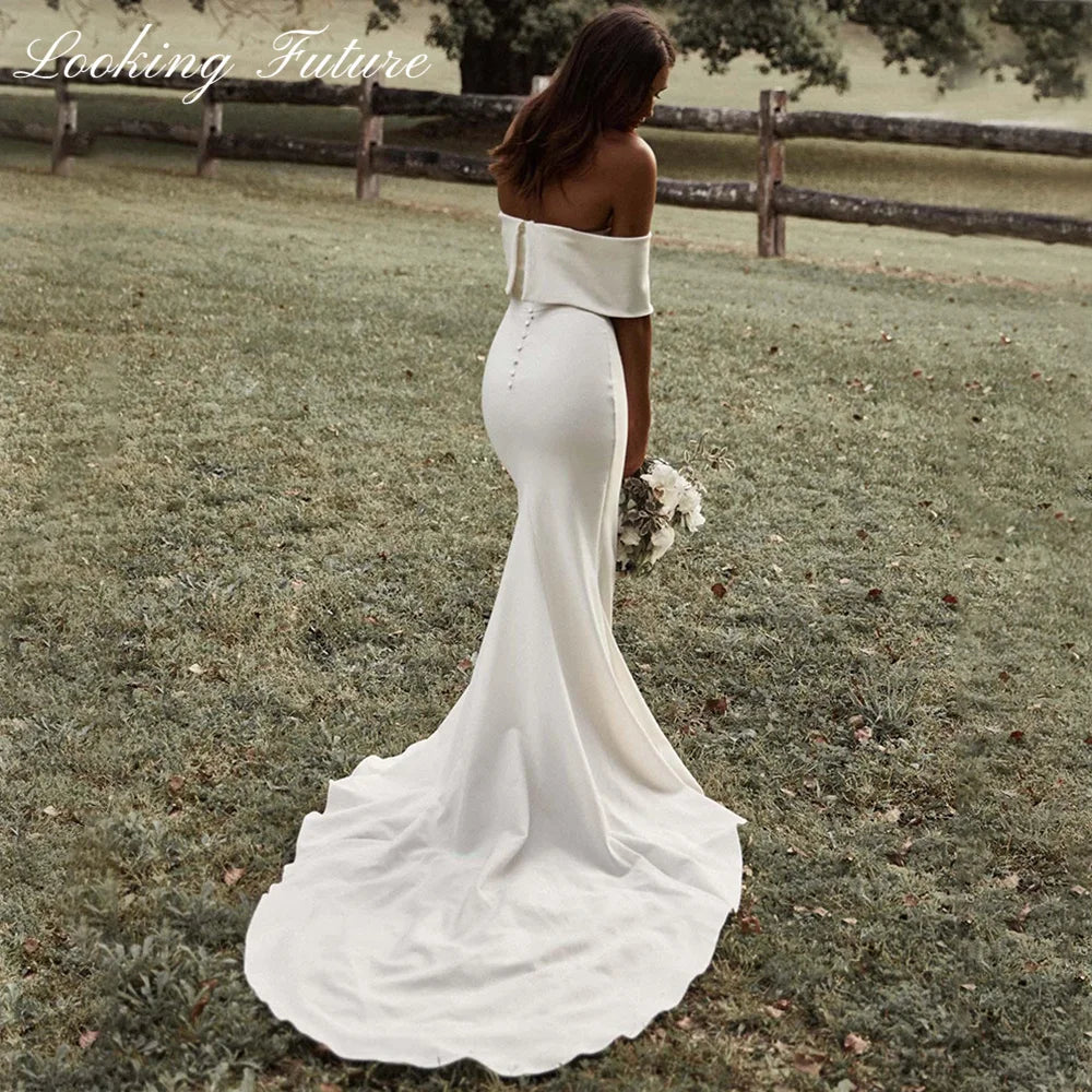 White Bridesmaid Dresses: White Off Shoulder Wedding Dresses for Bride Women