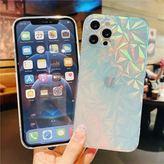 Bling Laser Chameleon Phone Case For iphone 16 15 14 13 12 Mini 11 Pro Max Plus Soft