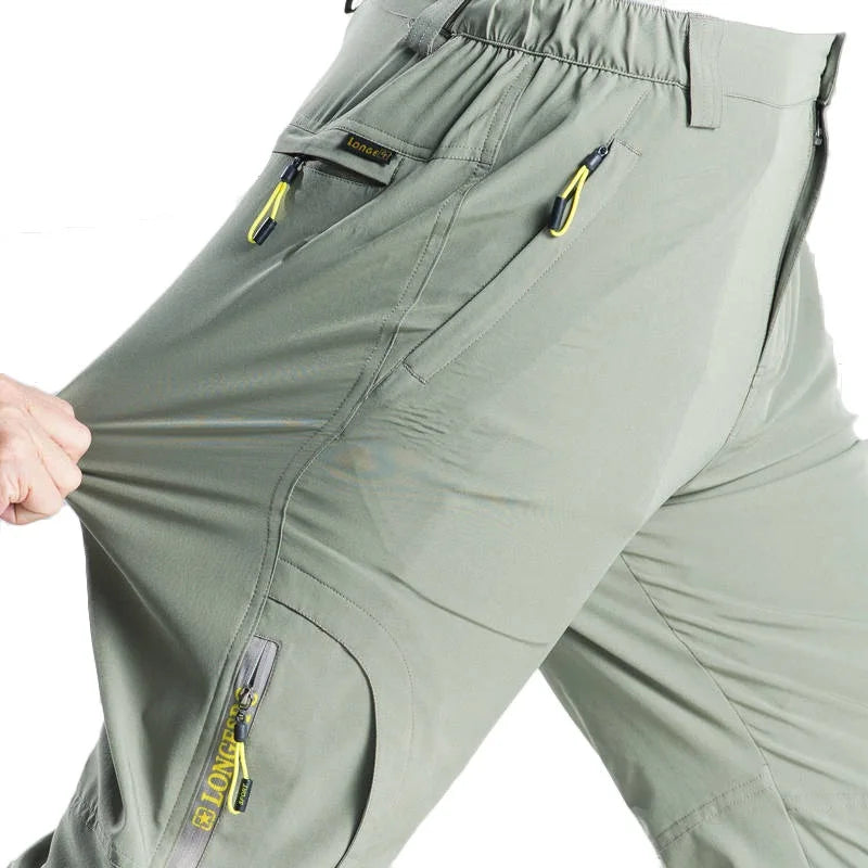 Men's Summer Stretch Hiking Pants Casual Quick Dry Breathable Thin Trousers