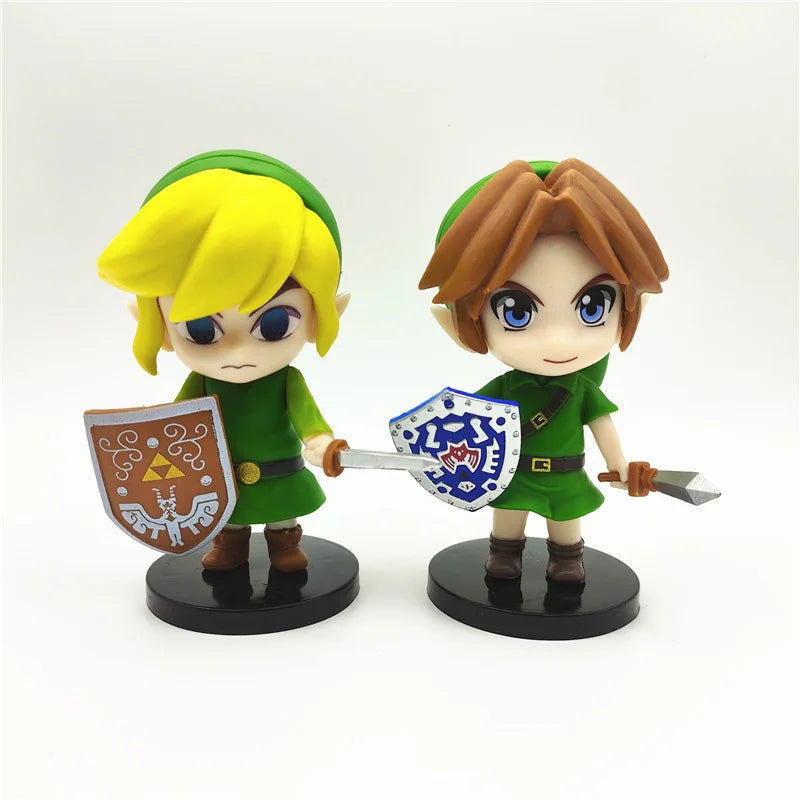 6pcs/set Game The Legend of Zelda Link Cute PVC Action Figure Toys 10cm