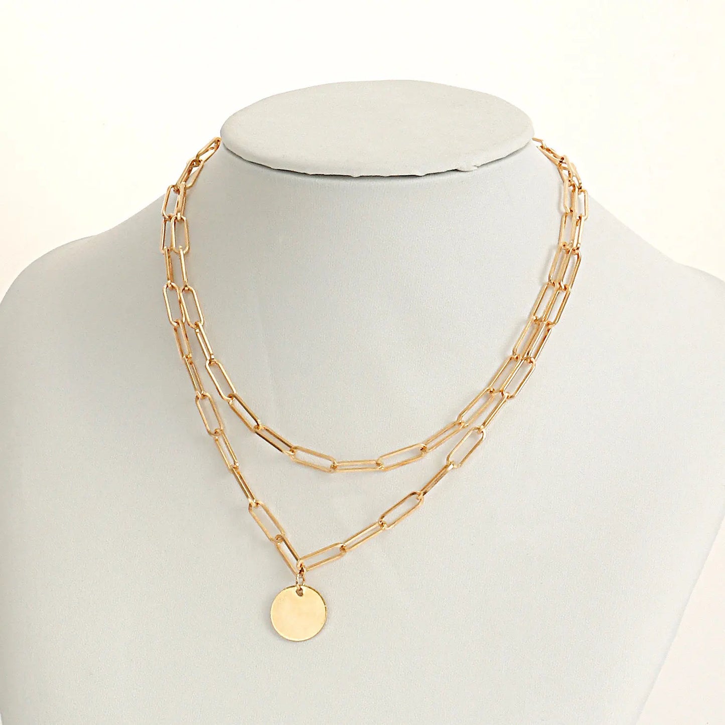 Vintage Round Charm Layered Necklace Women's Jewelry Layered Accessories