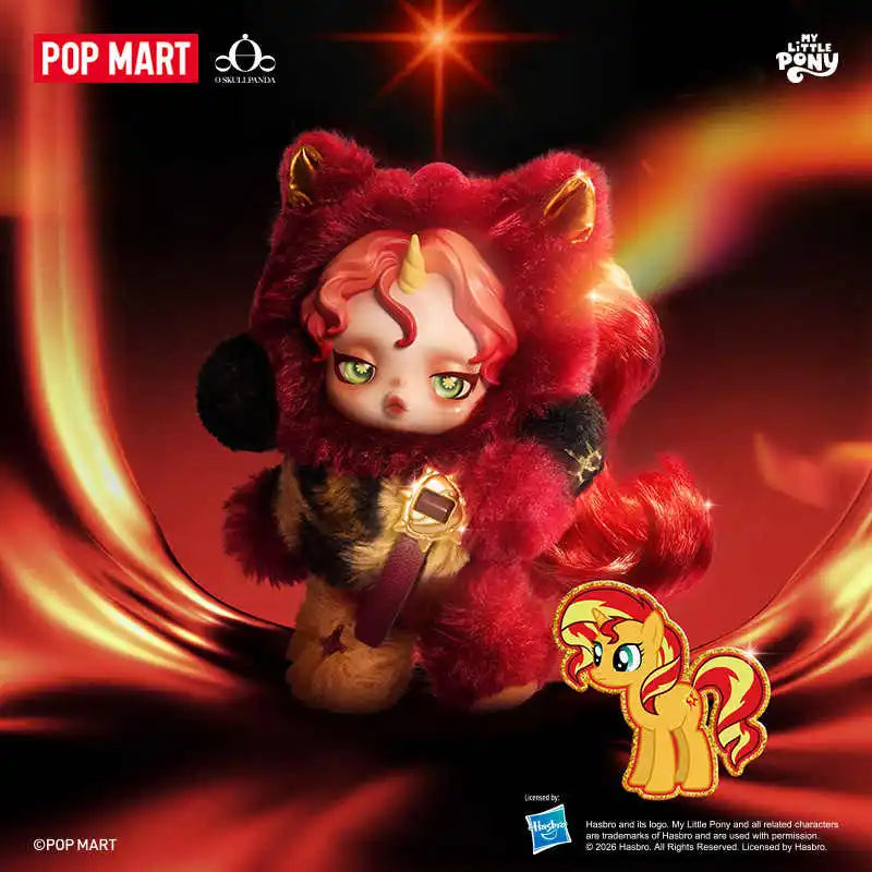 POPMART SKULLPANDA x My Little Pony YOU FOUND ME Series Pendant Blind Box Guess Bag Desktop Decoration Model Toys Anime Figure